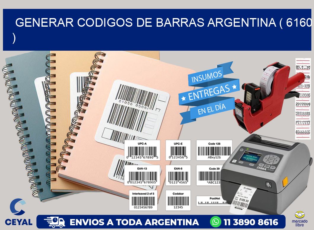 generar codigos de barras argentina ( 6160 )