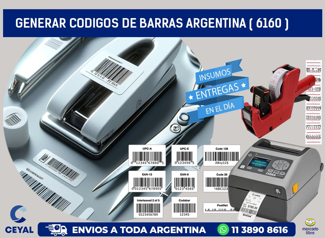 generar codigos de barras argentina ( 6160 )