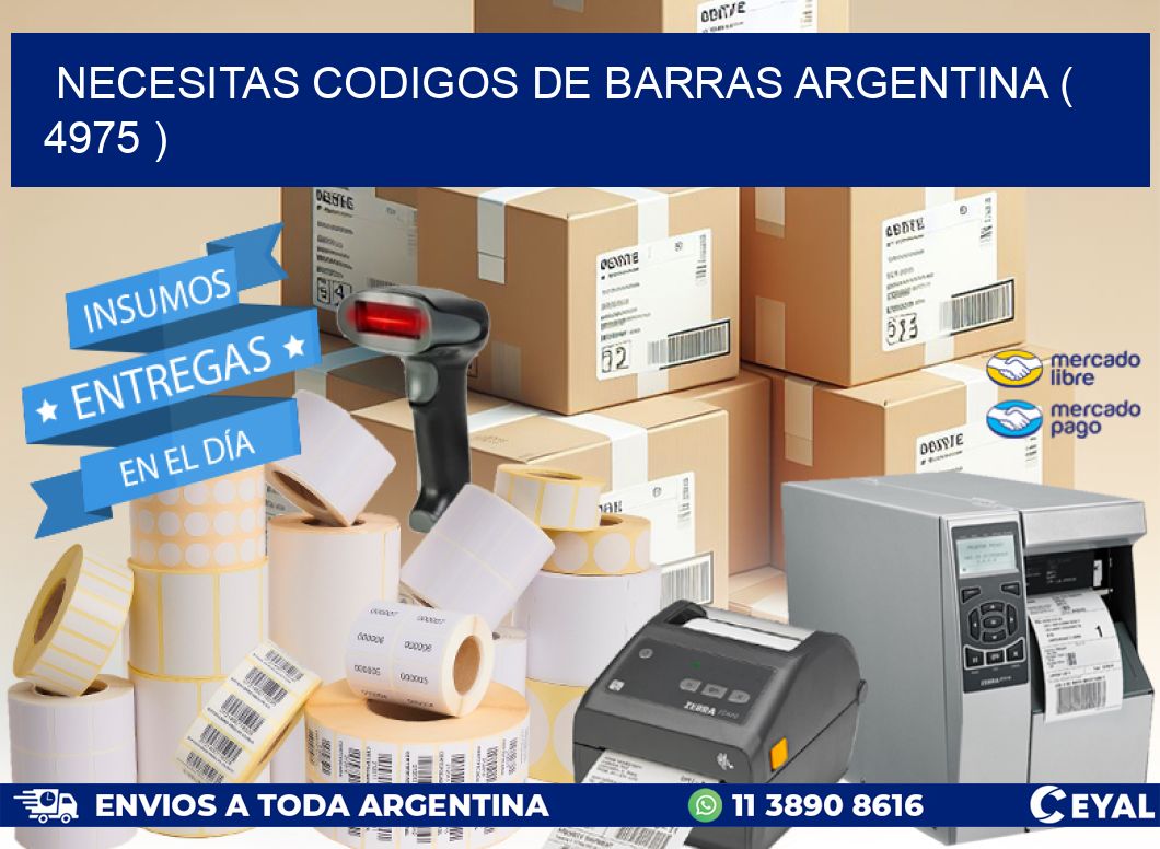necesitas codigos de barras argentina ( 4975 )