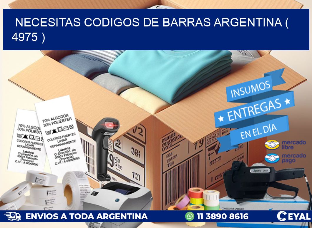 necesitas codigos de barras argentina ( 4975 )