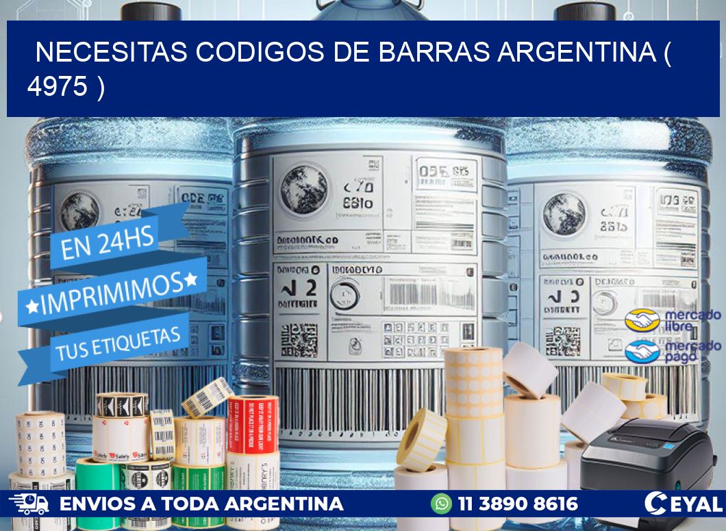 necesitas codigos de barras argentina ( 4975 )