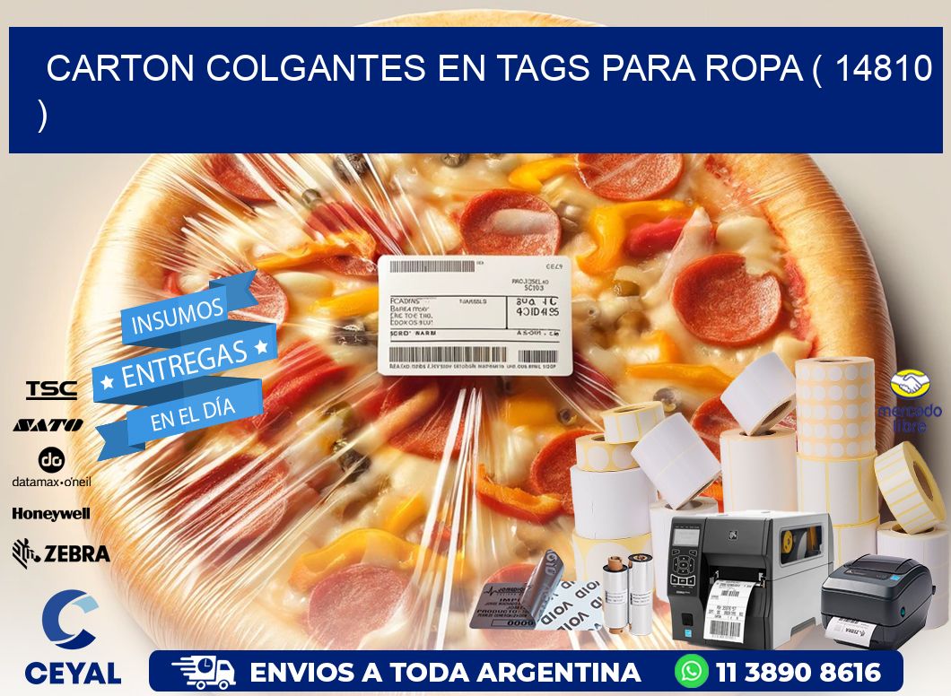 CARTON COLGANTES EN TAGS PARA ROPA ( 14810 )