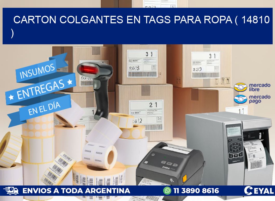 CARTON COLGANTES EN TAGS PARA ROPA ( 14810 )