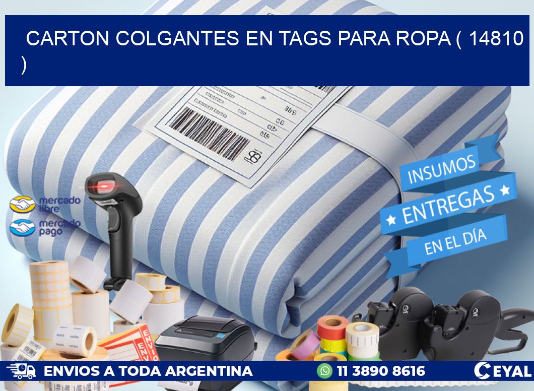 CARTON COLGANTES EN TAGS PARA ROPA ( 14810 )