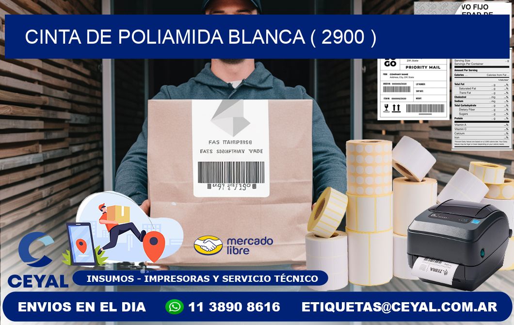 CINTA DE POLIAMIDA BLANCA ( 2900 )