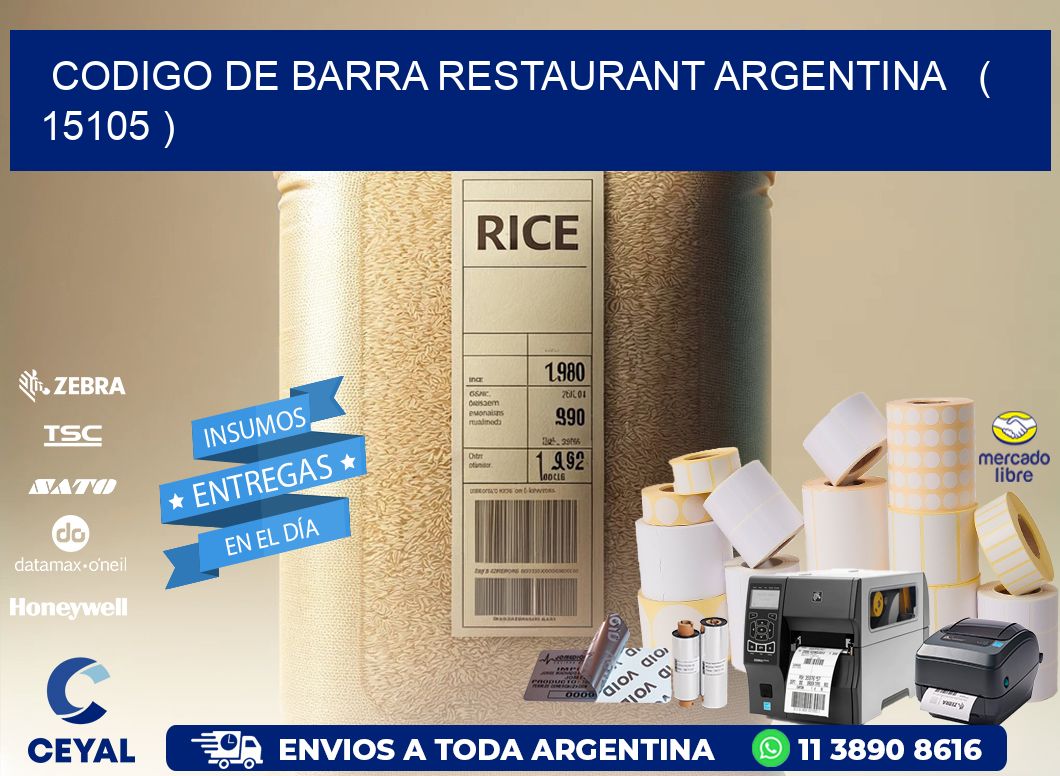 CODIGO DE BARRA RESTAURANT ARGENTINA   ( 15105 )