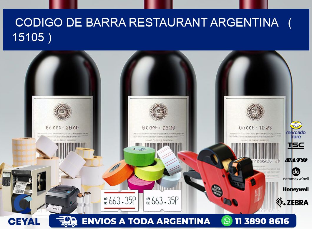 CODIGO DE BARRA RESTAURANT ARGENTINA   ( 15105 )