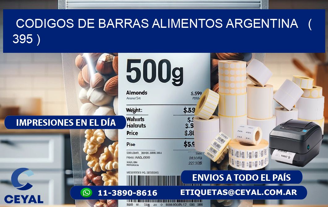 CODIGOS DE BARRAS ALIMENTOS ARGENTINA   ( 395 )
