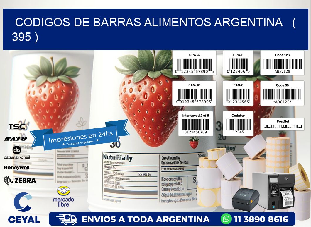 CODIGOS DE BARRAS ALIMENTOS ARGENTINA   ( 395 )