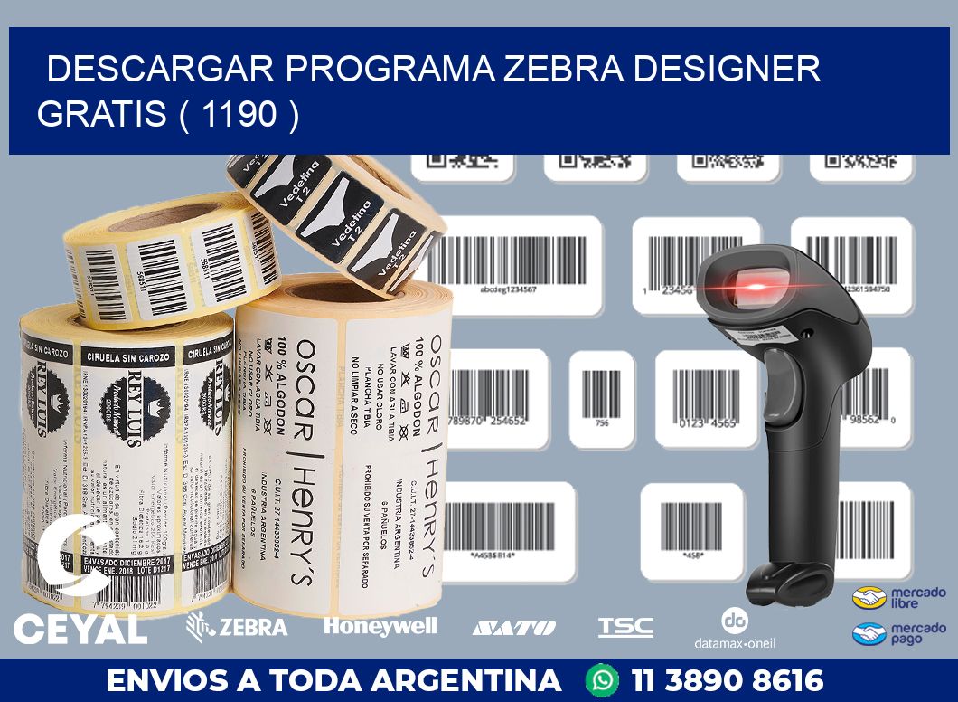 DESCARGAR PROGRAMA ZEBRA DESIGNER GRATIS ( 1190 )