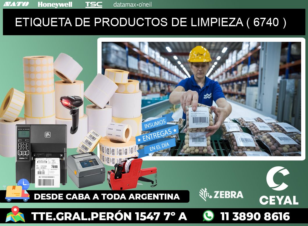 ETIQUETA DE PRODUCTOS DE LIMPIEZA ( 6740 )