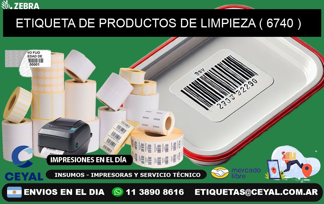 ETIQUETA DE PRODUCTOS DE LIMPIEZA ( 6740 )