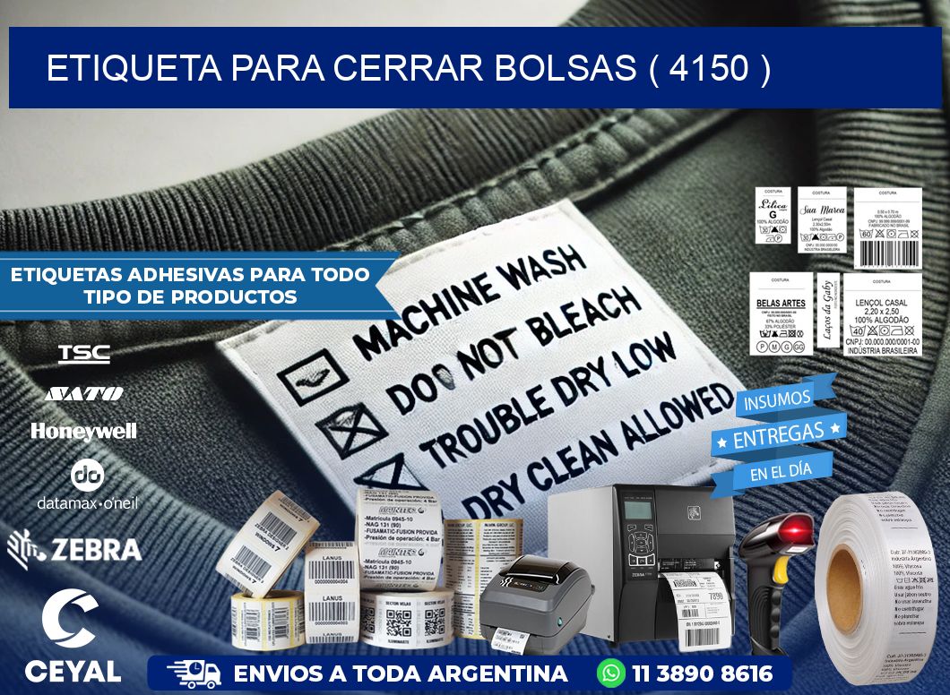 ETIQUETA PARA CERRAR BOLSAS ( 4150 )
