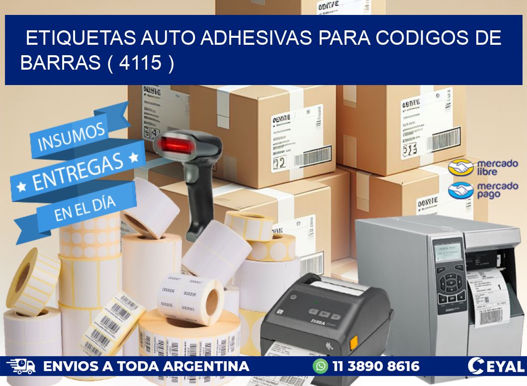 ETIQUETAS AUTO ADHESIVAS PARA CODIGOS DE BARRAS ( 4115 )