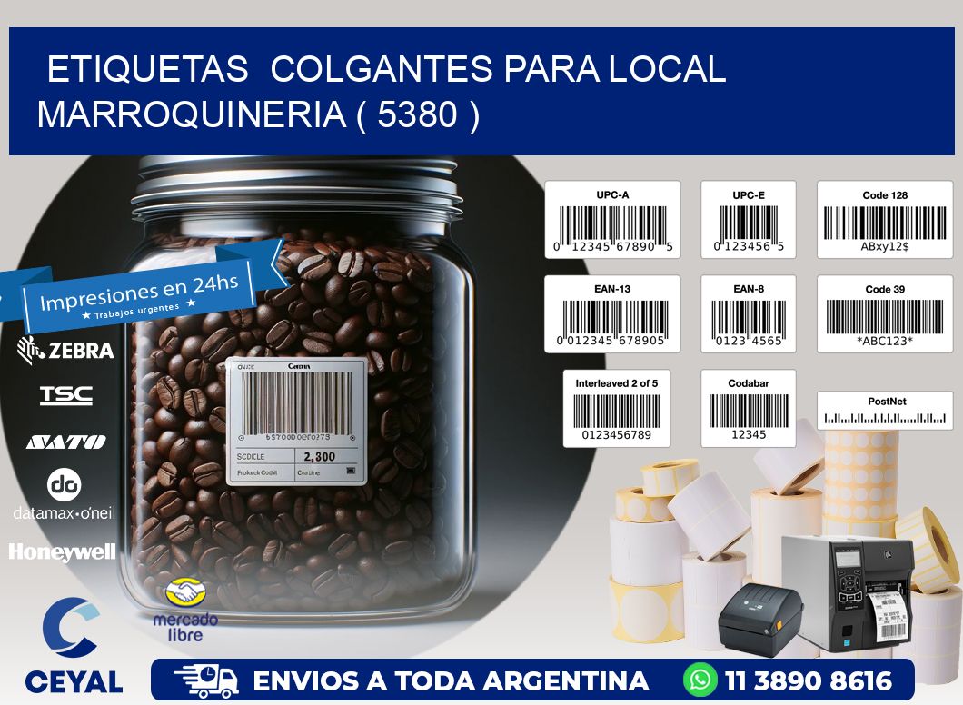 ETIQUETAS  COLGANTES PARA LOCAL MARROQUINERIA ( 5380 )