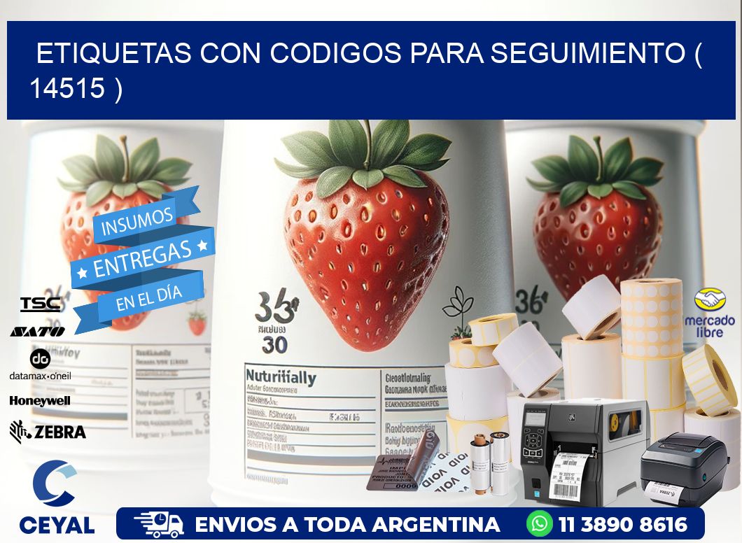 ETIQUETAS CON CODIGOS PARA SEGUIMIENTO ( 14515 )