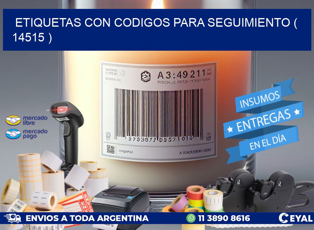 ETIQUETAS CON CODIGOS PARA SEGUIMIENTO ( 14515 )