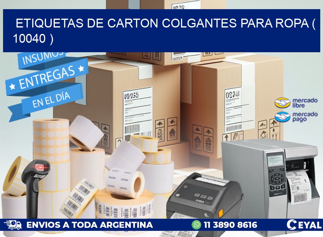 ETIQUETAS DE CARTON COLGANTES PARA ROPA ( 10040 )