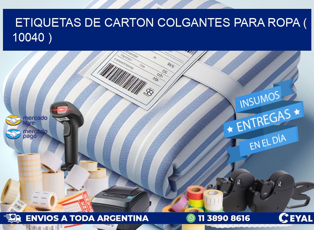 ETIQUETAS DE CARTON COLGANTES PARA ROPA ( 10040 )