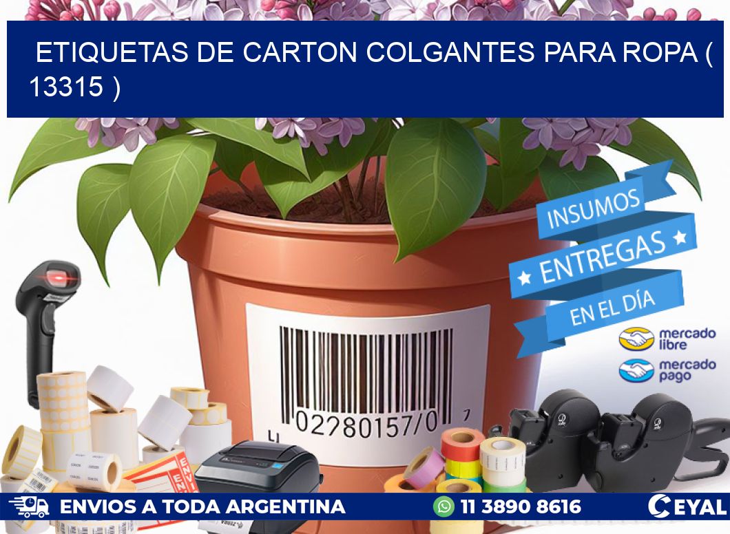 ETIQUETAS DE CARTON COLGANTES PARA ROPA ( 13315 )