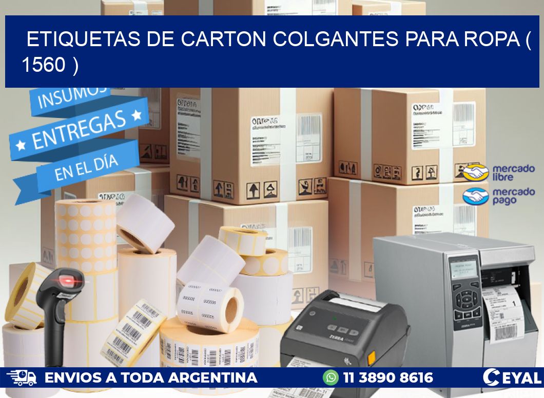 ETIQUETAS DE CARTON COLGANTES PARA ROPA ( 1560 )