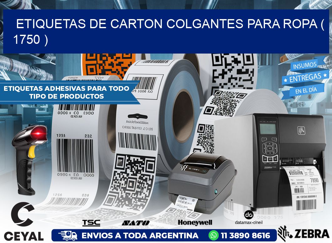ETIQUETAS DE CARTON COLGANTES PARA ROPA ( 1750 )