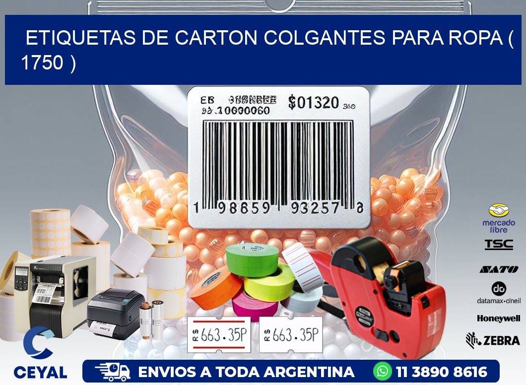 ETIQUETAS DE CARTON COLGANTES PARA ROPA ( 1750 )