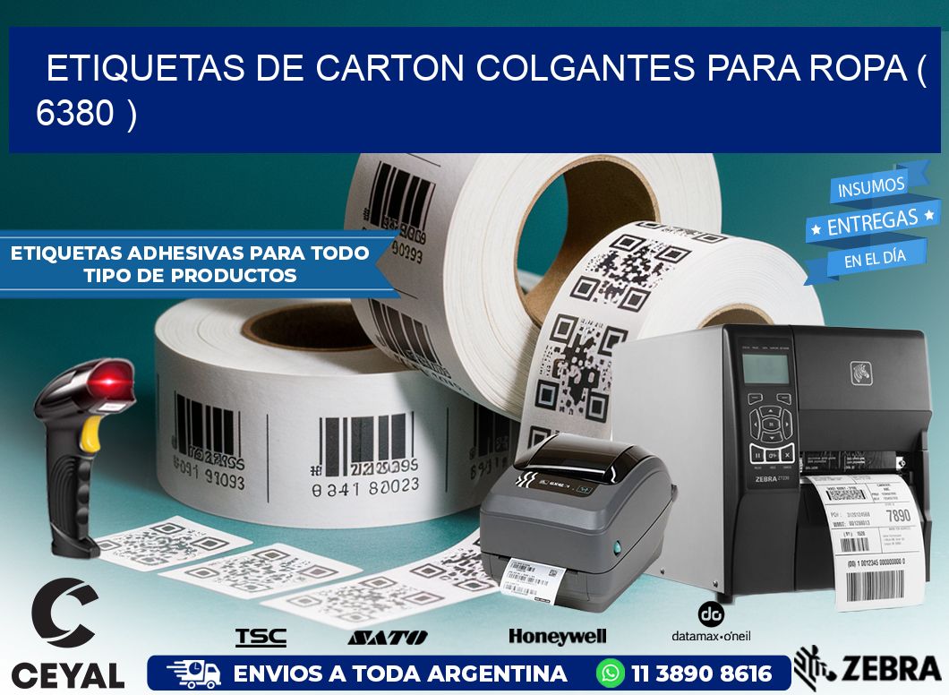 ETIQUETAS DE CARTON COLGANTES PARA ROPA ( 6380 )