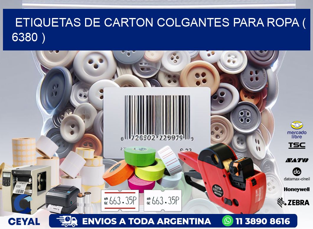 ETIQUETAS DE CARTON COLGANTES PARA ROPA ( 6380 )
