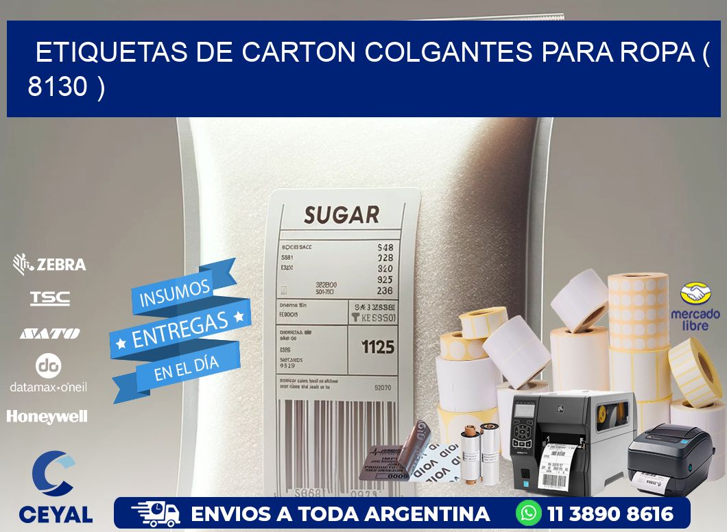 ETIQUETAS DE CARTON COLGANTES PARA ROPA ( 8130 )