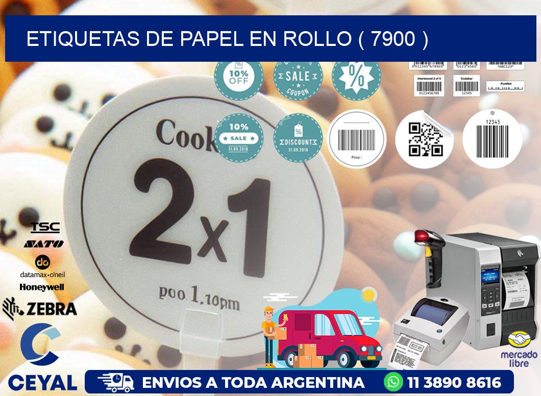 ETIQUETAS DE PAPEL EN ROLLO ( 7900 )