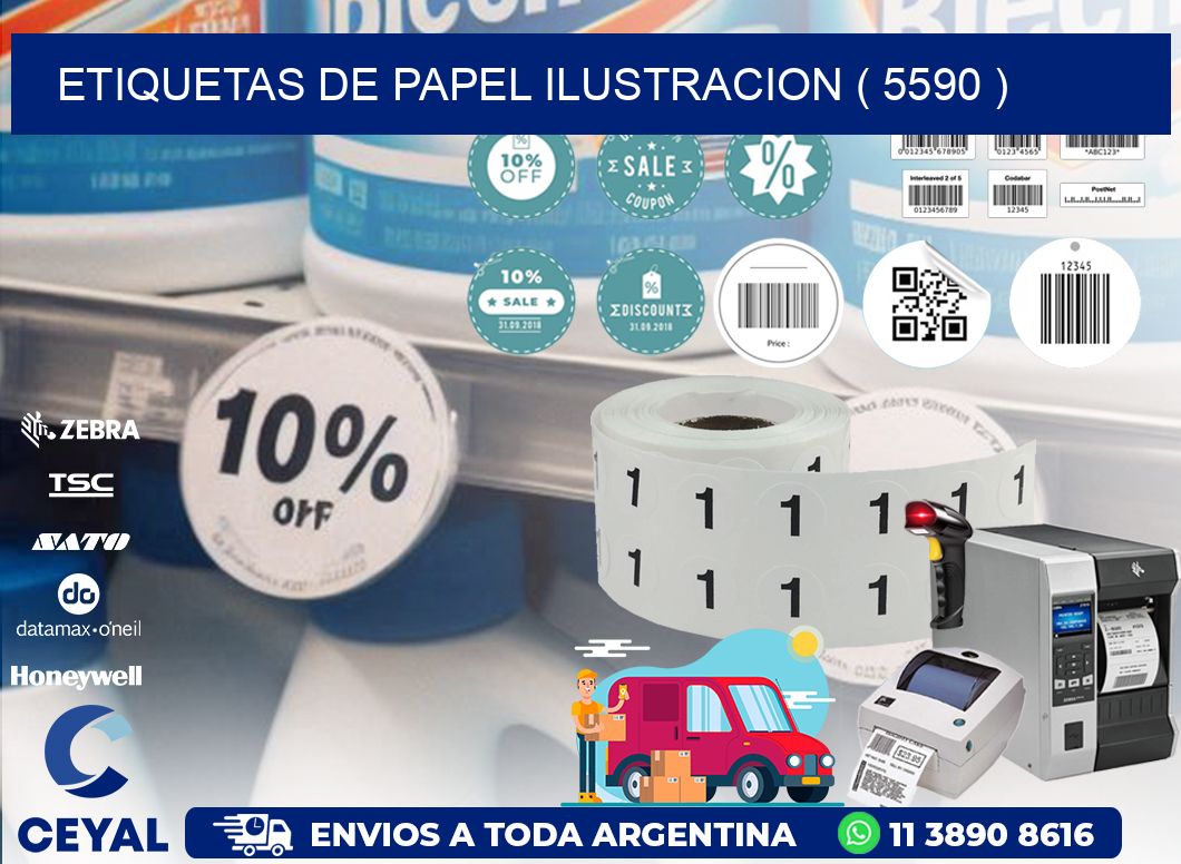 ETIQUETAS DE PAPEL ILUSTRACION ( 5590 )