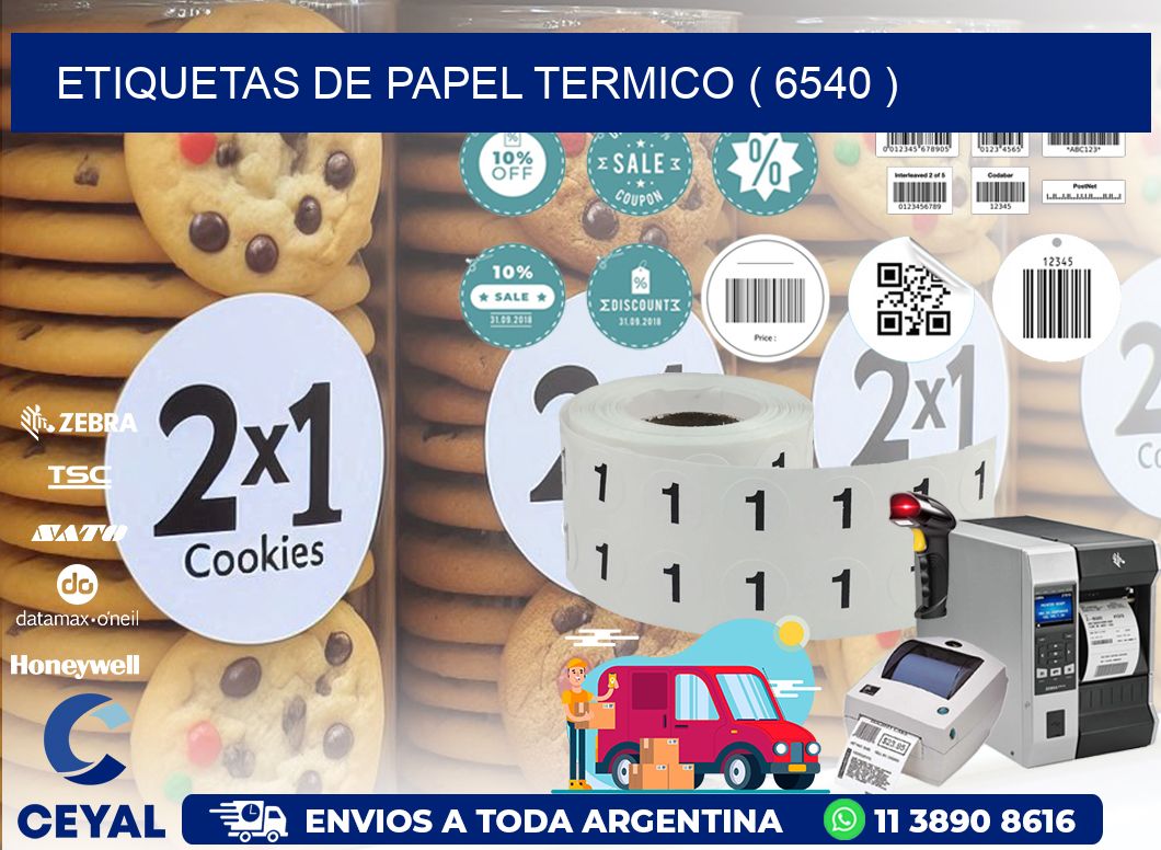 ETIQUETAS DE PAPEL TERMICO ( 6540 )