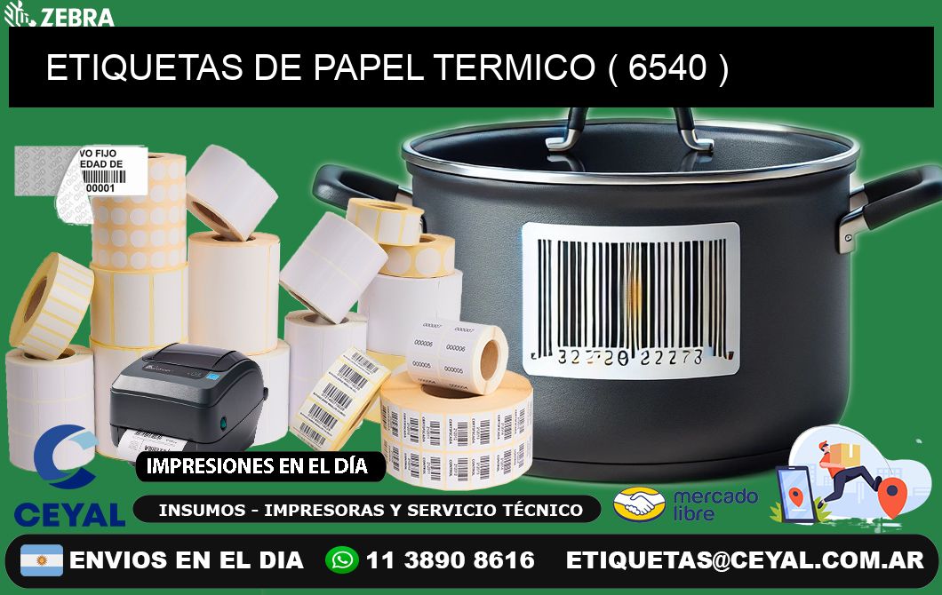 ETIQUETAS DE PAPEL TERMICO ( 6540 )