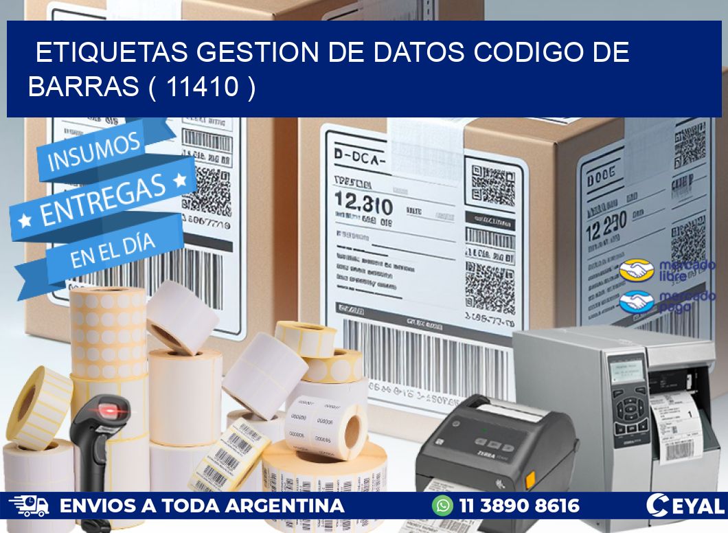 ETIQUETAS GESTION DE DATOS CODIGO DE BARRAS ( 11410 )