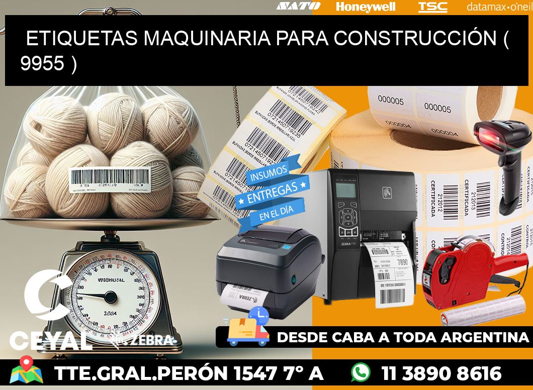 ETIQUETAS MAQUINARIA PARA CONSTRUCCIÓN ( 9955 )