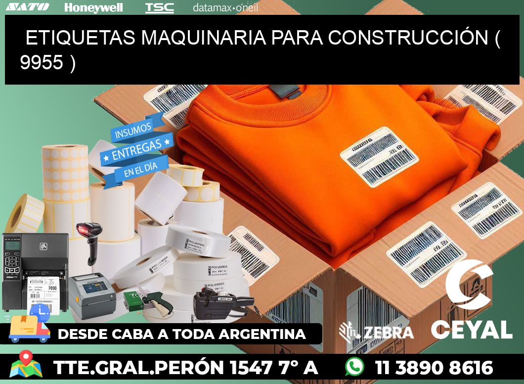 ETIQUETAS MAQUINARIA PARA CONSTRUCCIÓN ( 9955 )