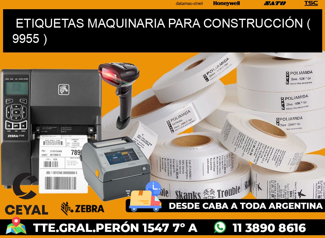 ETIQUETAS MAQUINARIA PARA CONSTRUCCIÓN ( 9955 )