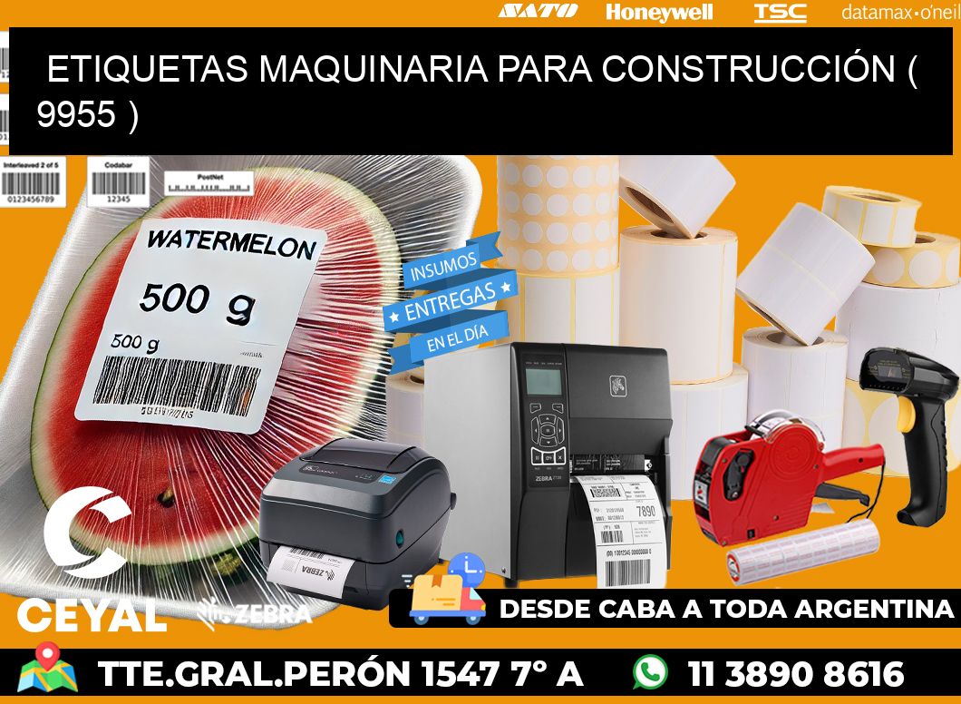 ETIQUETAS MAQUINARIA PARA CONSTRUCCIÓN ( 9955 )