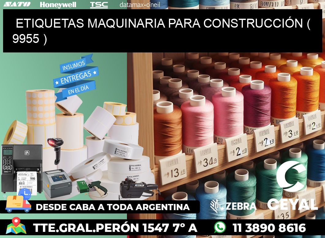 ETIQUETAS MAQUINARIA PARA CONSTRUCCIÓN ( 9955 )