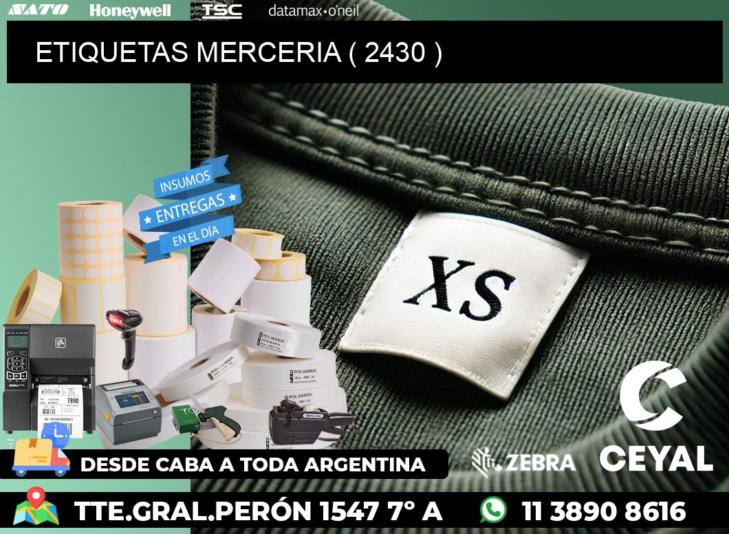 ETIQUETAS MERCERIA ( 2430 )