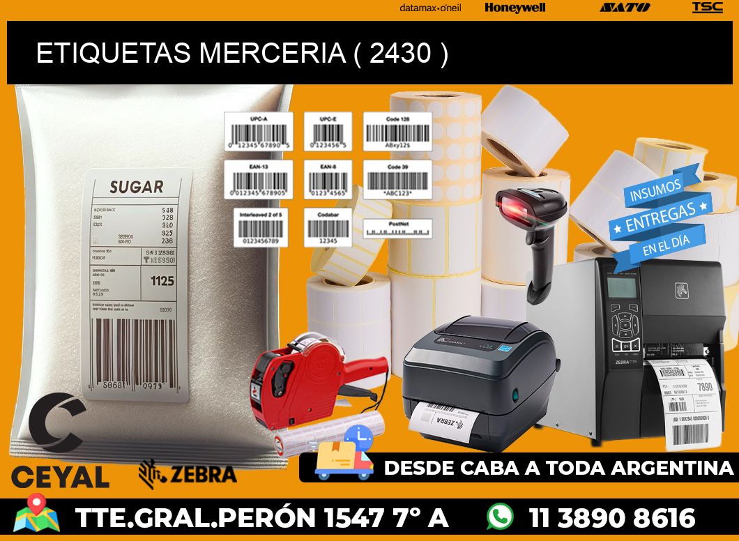 ETIQUETAS MERCERIA ( 2430 )