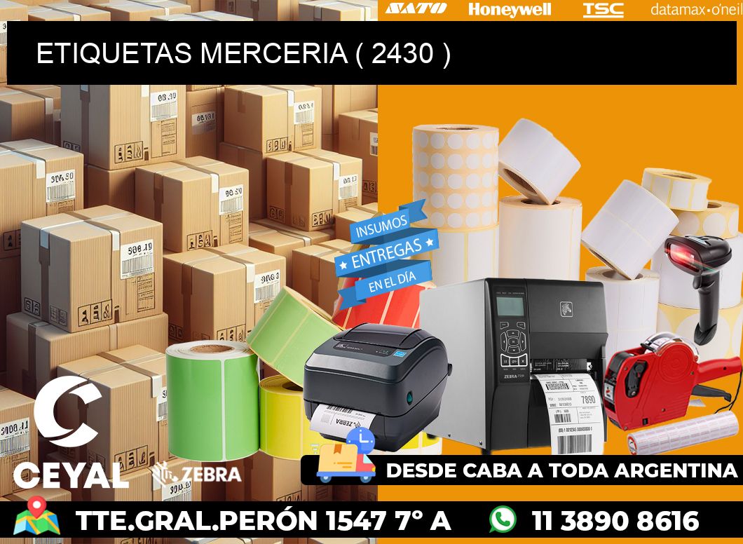 ETIQUETAS MERCERIA ( 2430 )