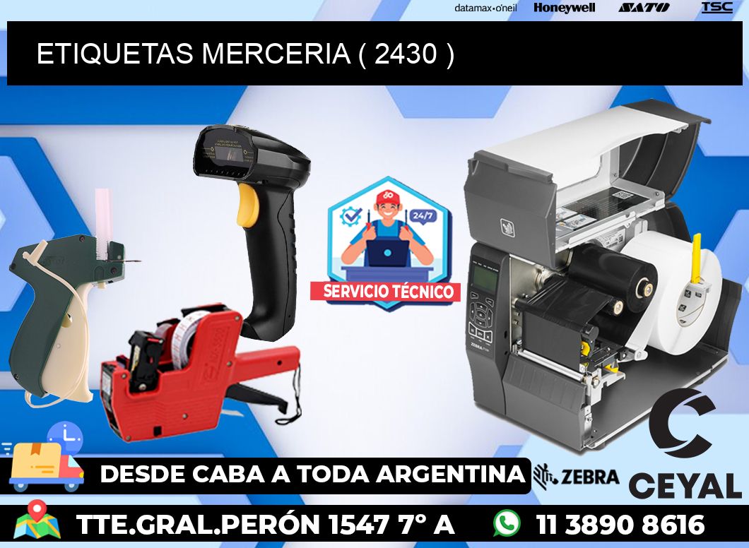 ETIQUETAS MERCERIA ( 2430 )