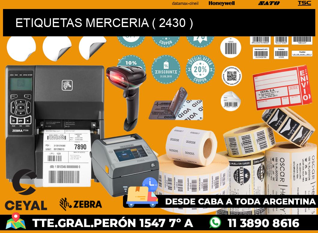 ETIQUETAS MERCERIA ( 2430 )