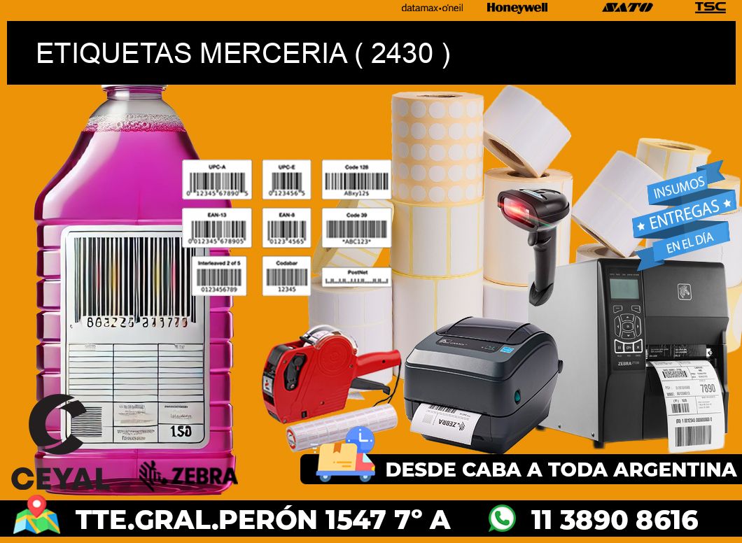 ETIQUETAS MERCERIA ( 2430 )