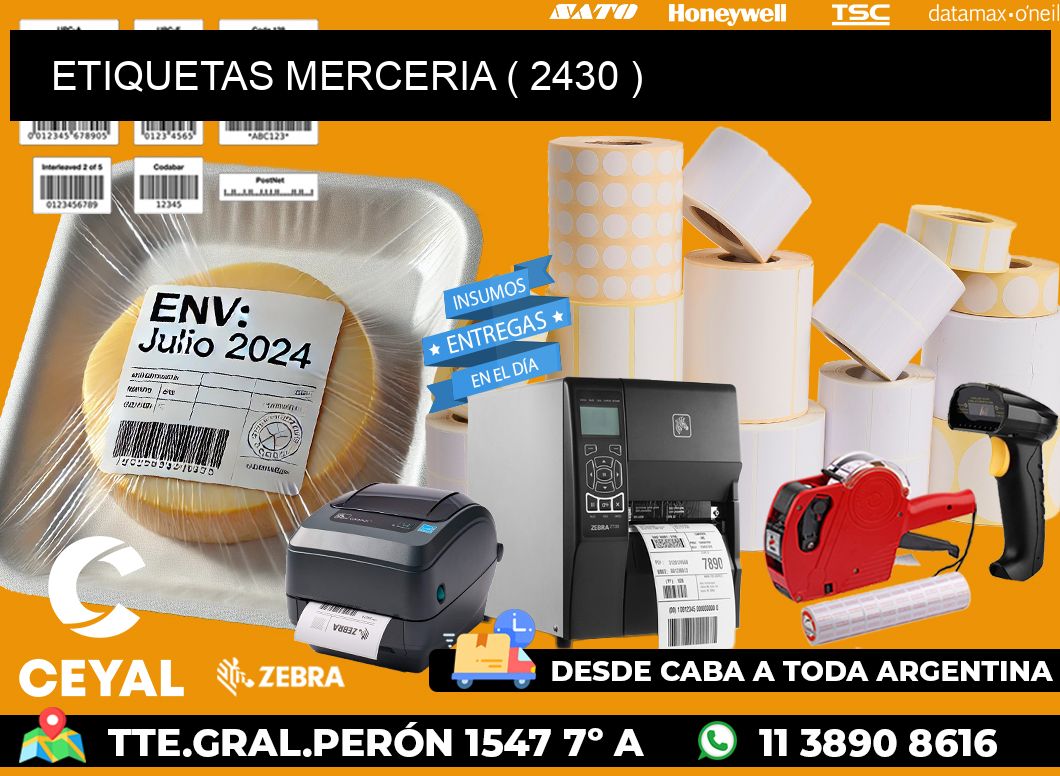 ETIQUETAS MERCERIA ( 2430 )