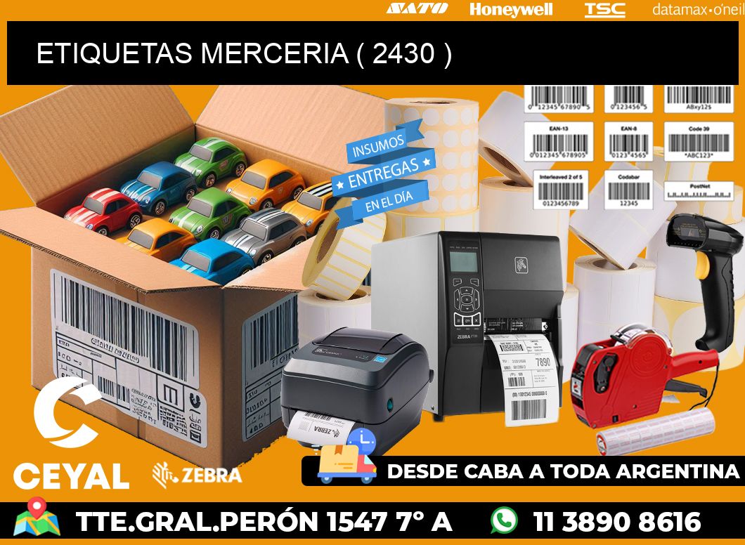 ETIQUETAS MERCERIA ( 2430 )