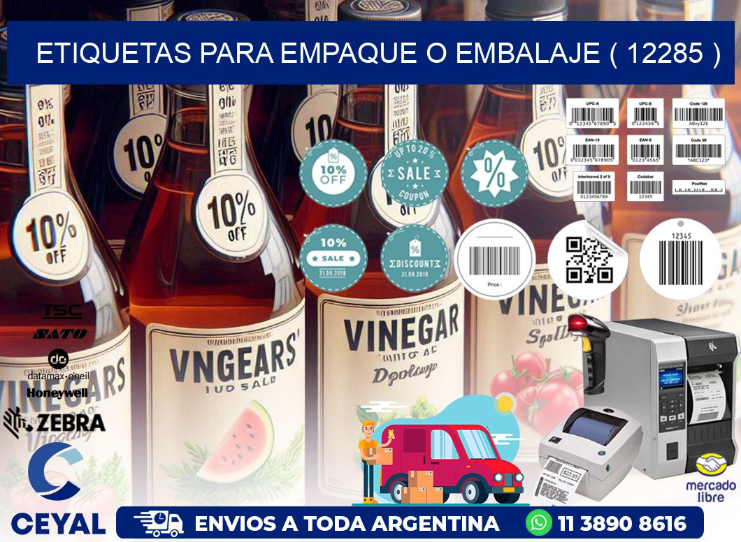 ETIQUETAS PARA EMPAQUE O EMBALAJE ( 12285 )