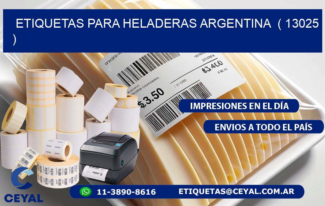 ETIQUETAS PARA HELADERAS ARGENTINA  ( 13025 )